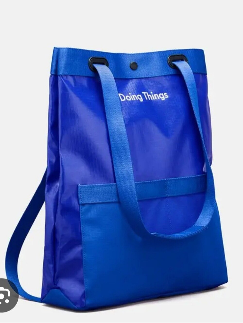 Outdoor Voices Blue 'Doing Things' Tote-Style Backpack Durable Weather Resistant